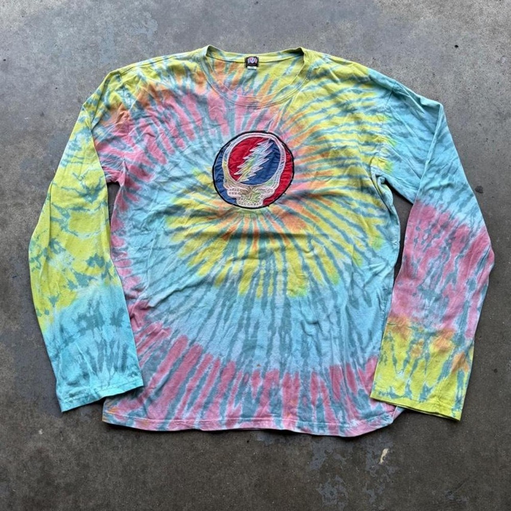 Vintage 90s Grateful Dead tie-dye long sleeve shirt size XXL